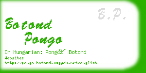 botond pongo business card